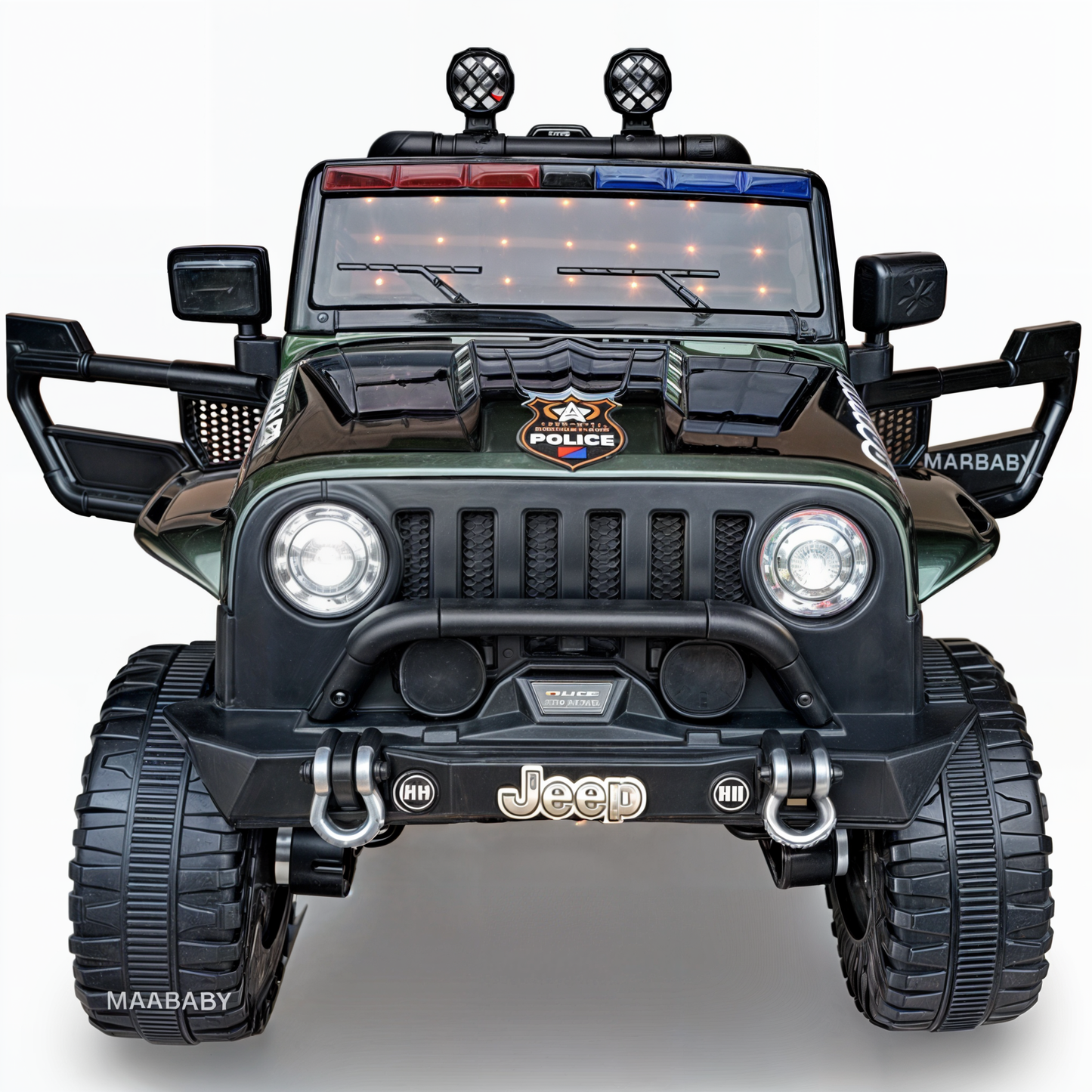 Kids Battery Operated Thar Model Electric Rideon Jeep 4x4 (BLACK)