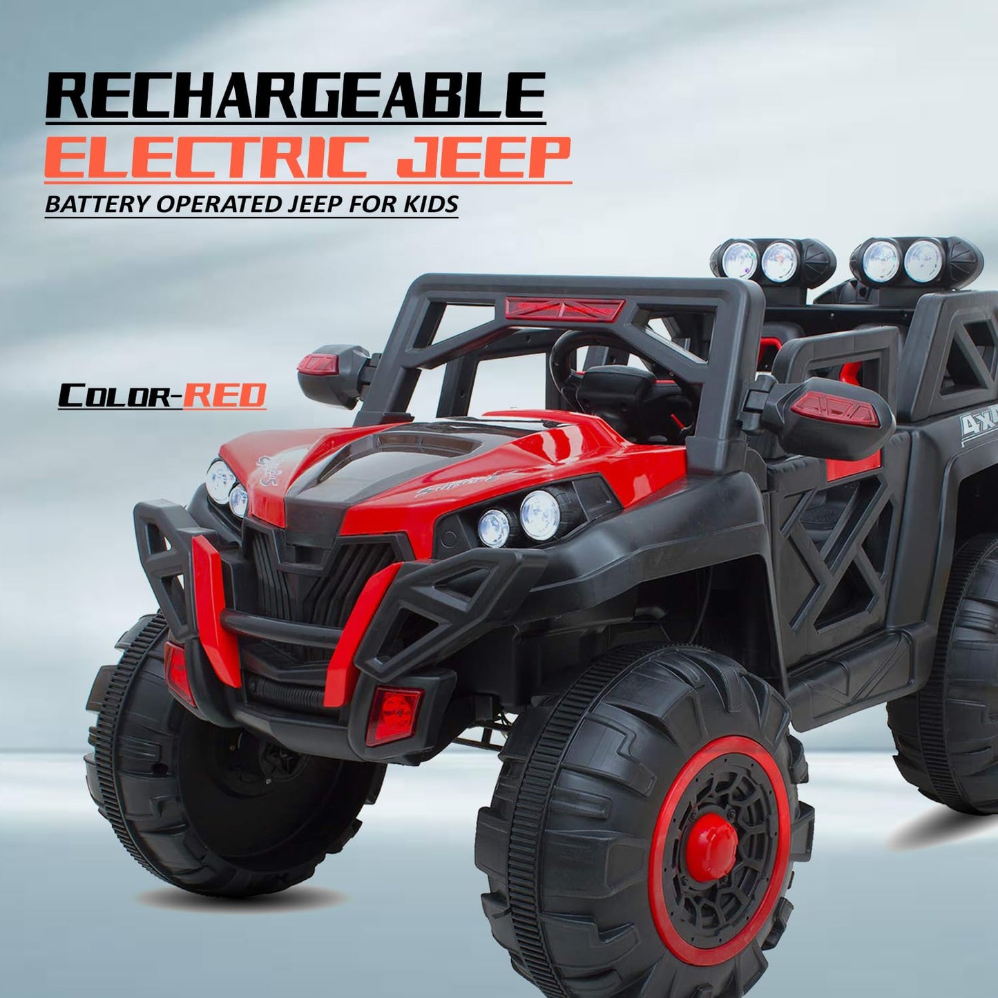 Kids Battery Operated 4x4 Big Size2188 Jeep 12V Battery Jeep Battery Operated Ride On - Red