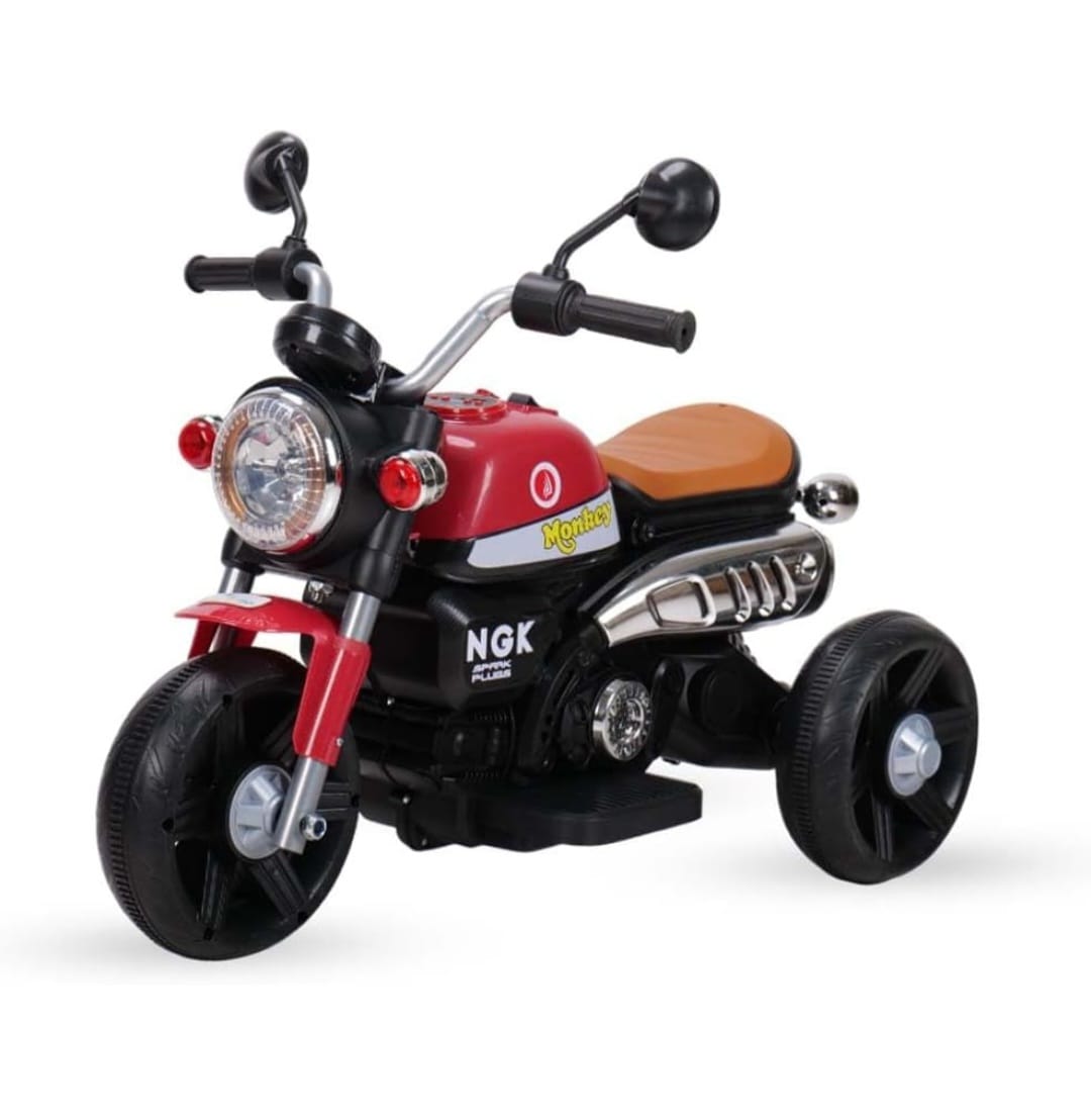 Maababy monkey ' Battery-Operated Bike - Lights, Music,Ages 1-5 Years blue