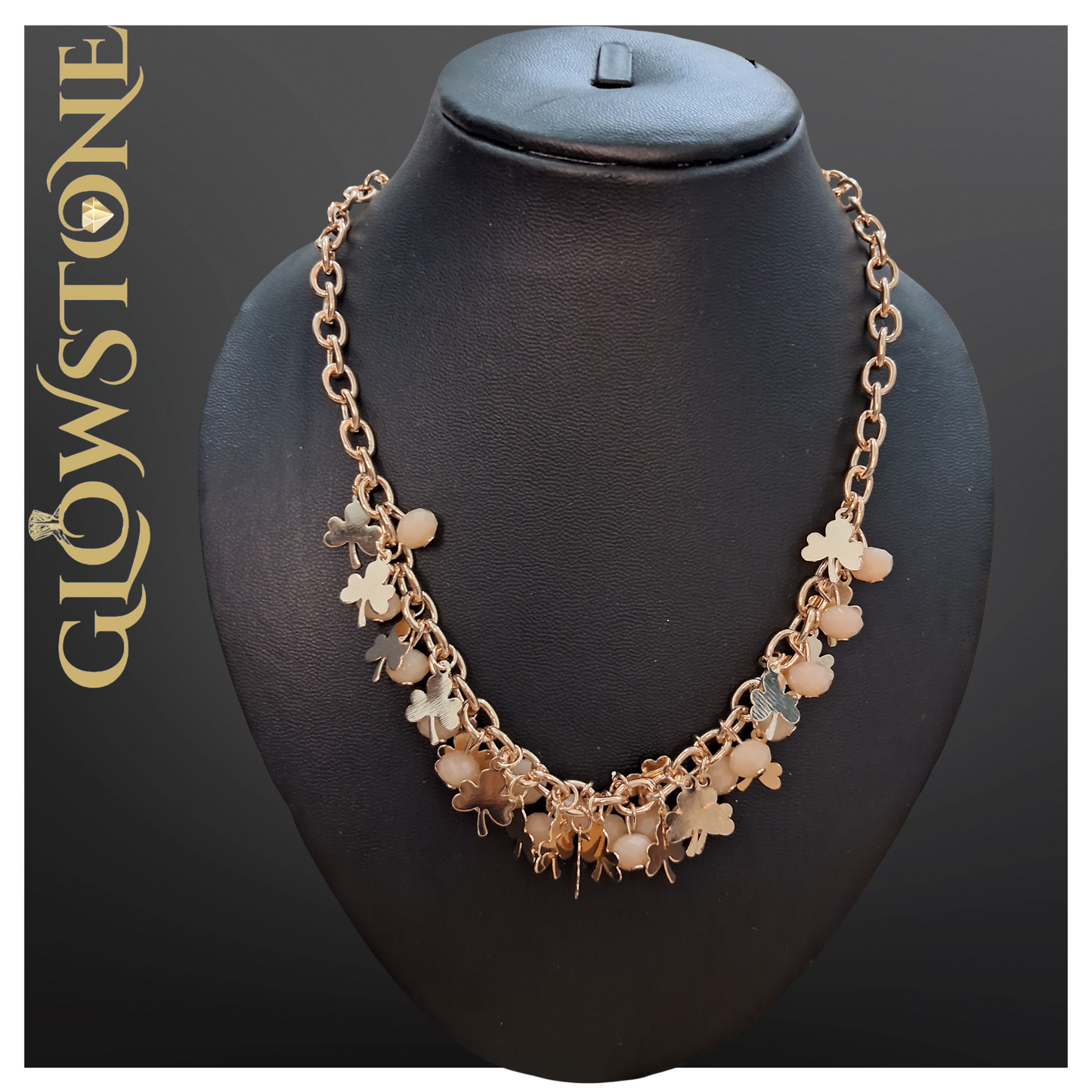 Glowstone Modern Clover Charm Chain Necklace