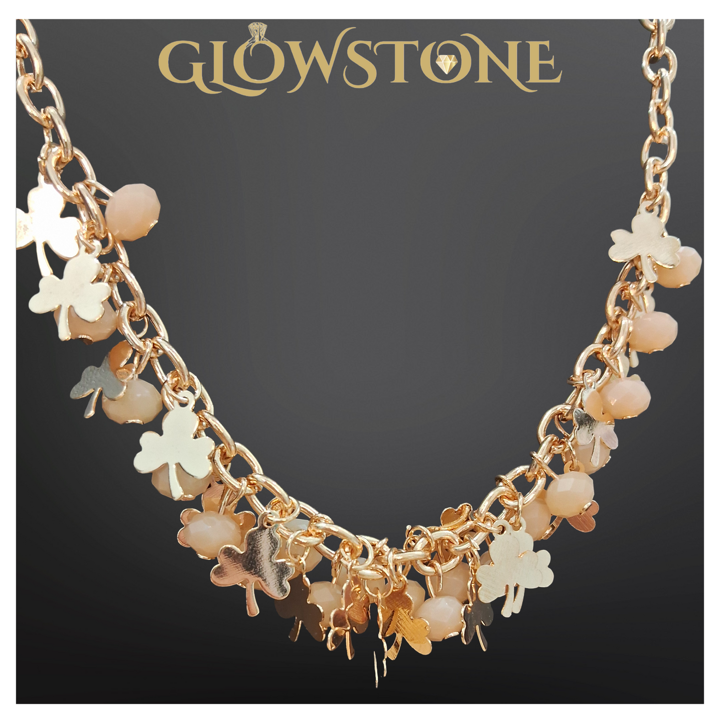 Glowstone Modern Clover Charm Chain Necklace