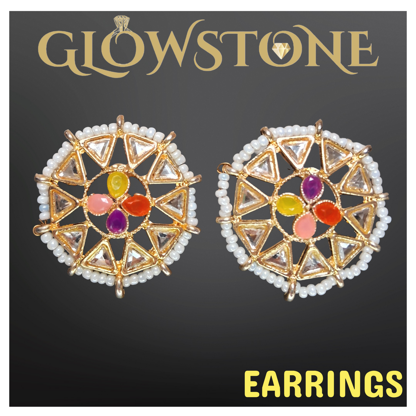 Glowstone Multicolor Designer Necklace Set for Traditional & Festive Wear