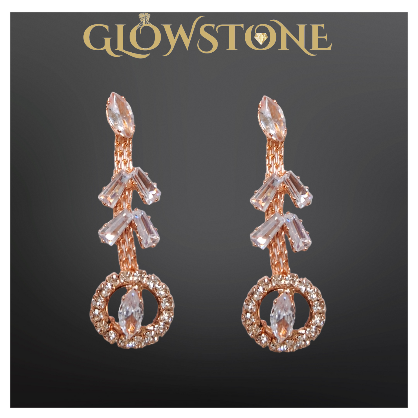 Glowstone XO Design Radiance Rose Gold Necklace Set
