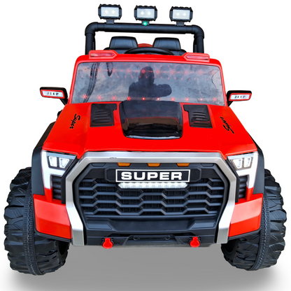 Kids Battery Operated Land Cruiser Model Electric Rideon Jeep 4x4 [Red]