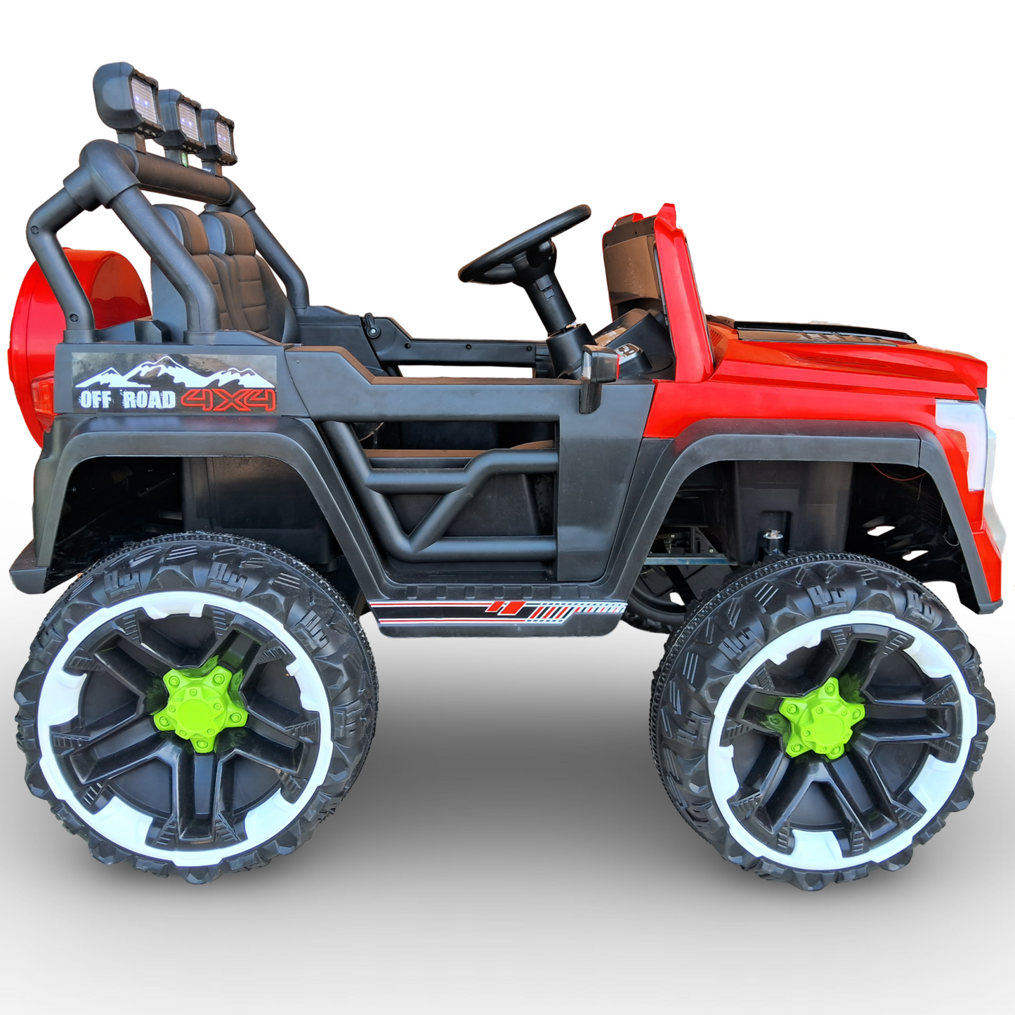 Kids Battery Operated Land Cruiser Model Electric Rideon Jeep 4x4 [Red]