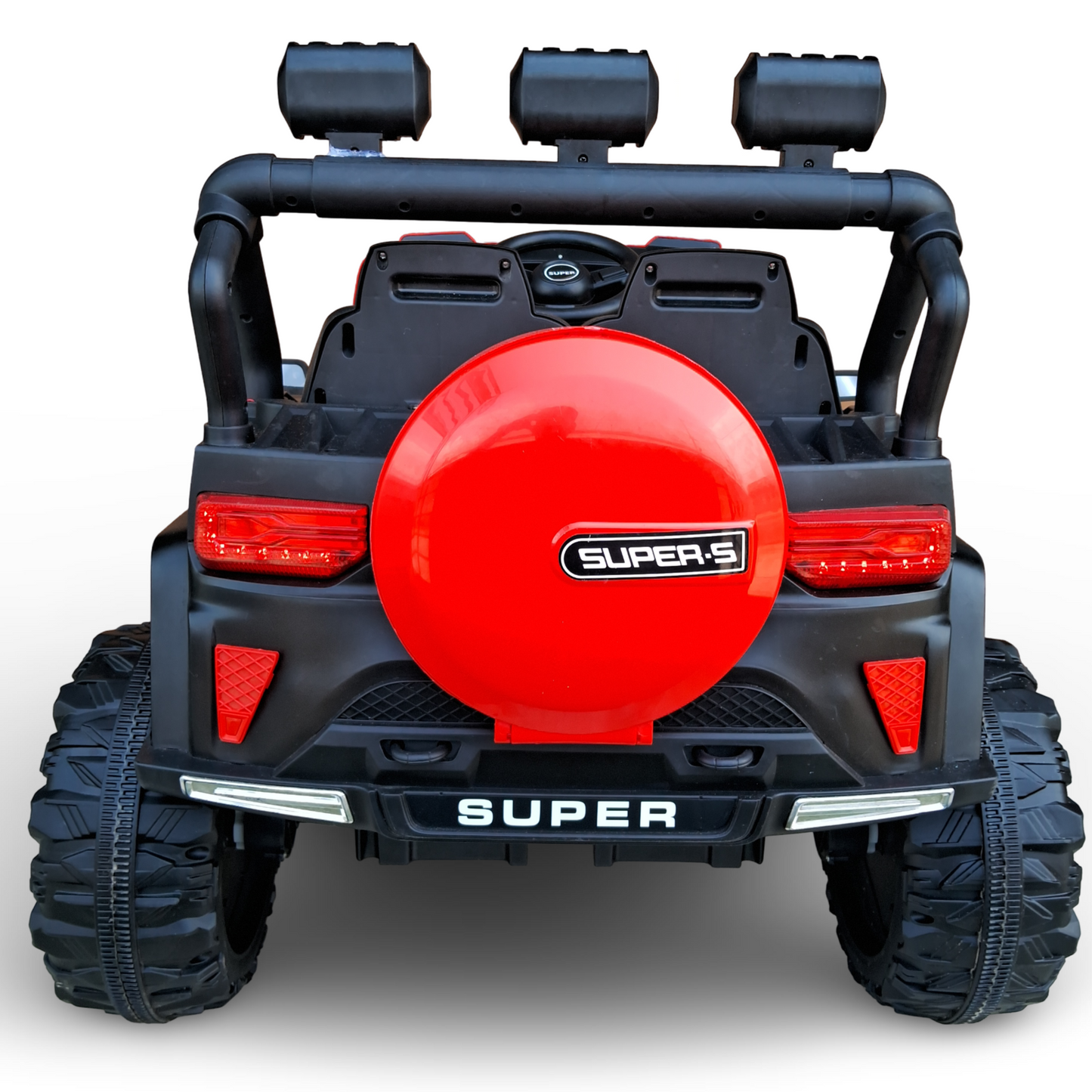 Kids Battery Operated Land Cruiser Model Electric Rideon Jeep 4x4 [Red]