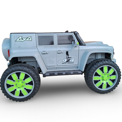 Kids Futuristic Battery Operated Jeep Model 4x4 Big Size [Grey]