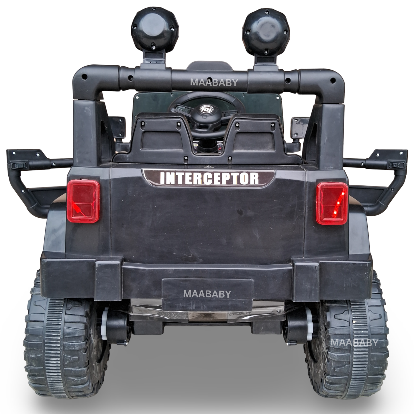 Kids Battery Operated Thar Model Electric Rideon Jeep 4x4 (BLACK)