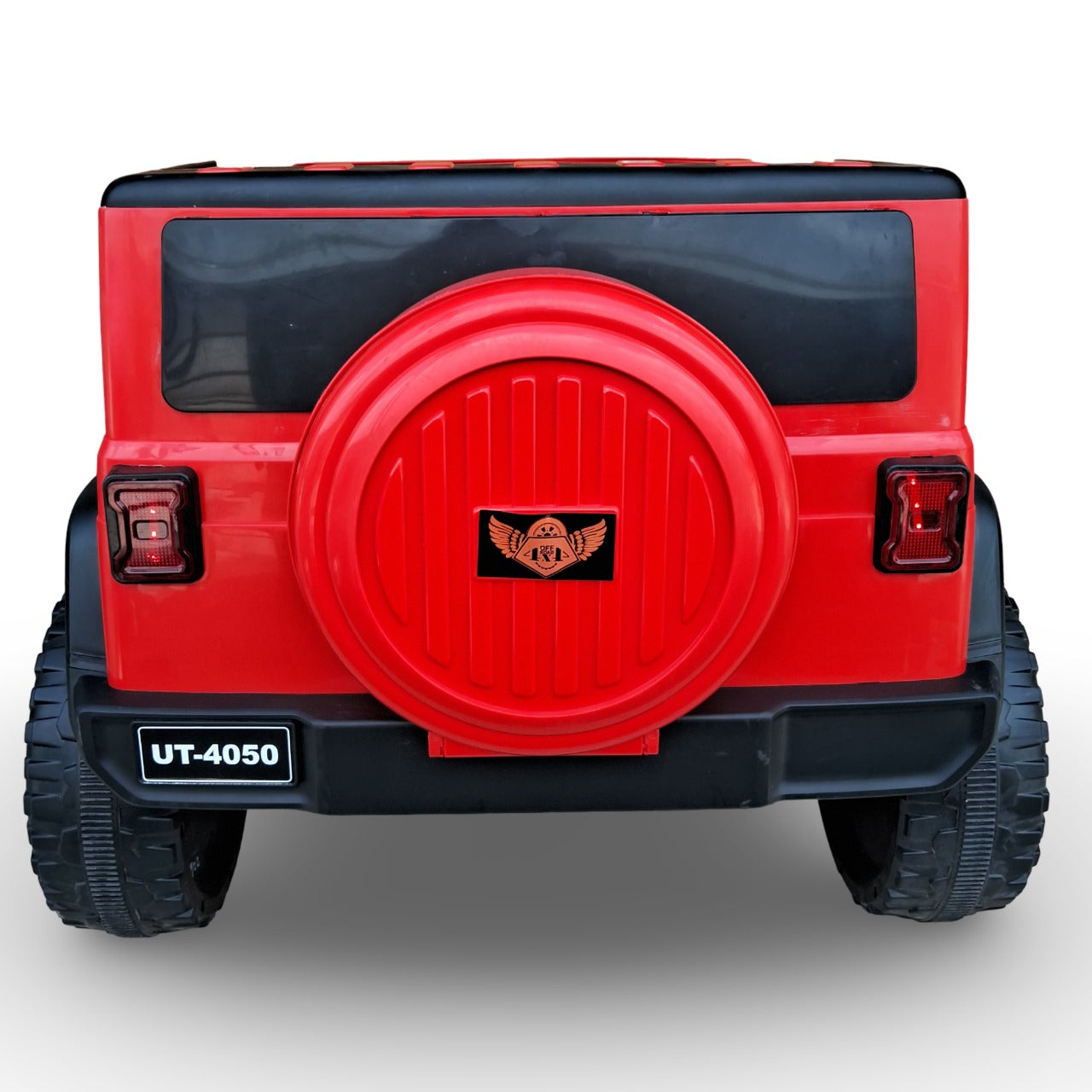 Maababy Battery Operated Jeep with Music & Light | Baby Big Battery Car | Rechargeable Electric Jeep Car for Kids to Drive 2 to 10 Years (RED)