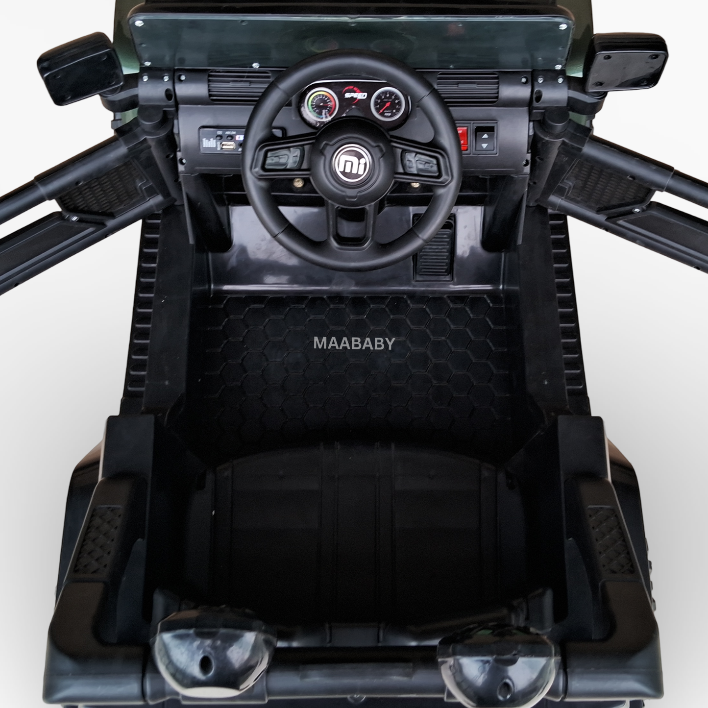 Kids Battery Operated Thar Model Electric Rideon Jeep 4x4 (BLACK)