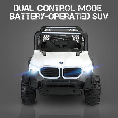 Maababy  Battery-Operated Ride-on Jeep for Kids - Dual Control Mode, Swing Function, LED Lights, Music