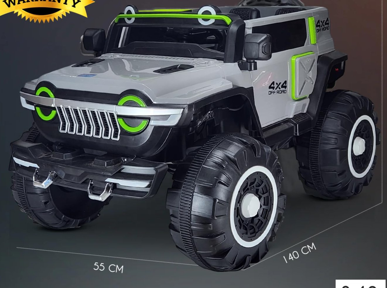 Maababy wn-502  Battery Operated Electric  4x4 Jeep for Kids 1-10 Years | Remote Control | Bluetooth | USB | Swing |