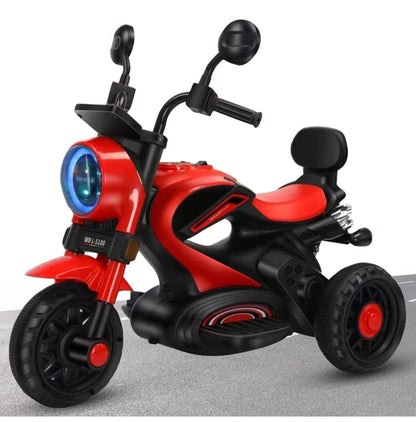 Maababy  Super Harley Kids' Battery-Operated Bike - Forward/Backward Control, Variable Speed Pedal, LED Lights, Music, USB/Aux Port - BIS Certified, Comfort Seat, Playtime - Ages 1-5 Years RED