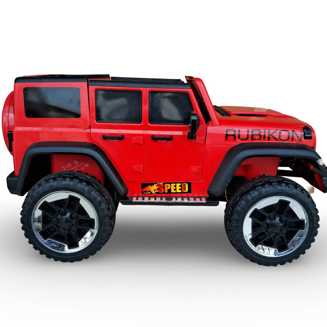 Maababy Battery Operated Jeep with Music & Light | Baby Big Battery Car | Rechargeable Electric Jeep Car for Kids to Drive 2 to 10 Years (RED)